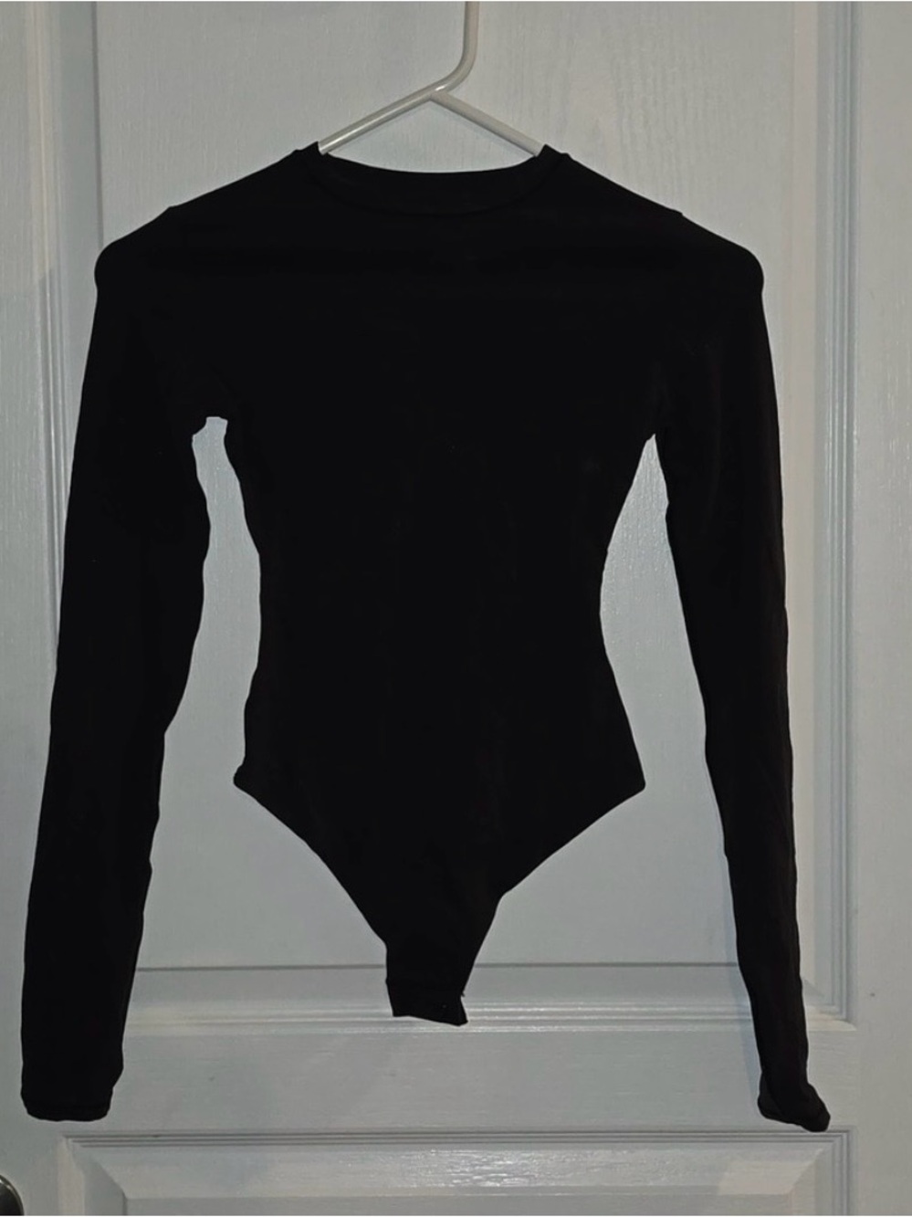 SKIMS Onyx Long Sleeve Crew Bodysuit